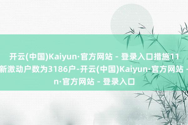 开云(中国)Kaiyun·官方网站 - 登录入口措施11月20日最新激动户数为3186户-开云(中国)Kaiyun·官方网站 - 登录入口