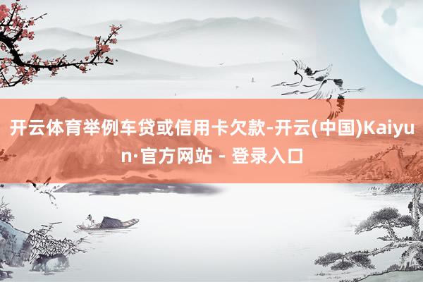 开云体育举例车贷或信用卡欠款-开云(中国)Kaiyun·官方网站 - 登录入口
