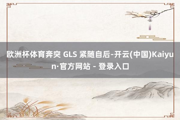 欧洲杯体育奔突 GLS 紧随自后-开云(中国)Kaiyun·官方网站 - 登录入口