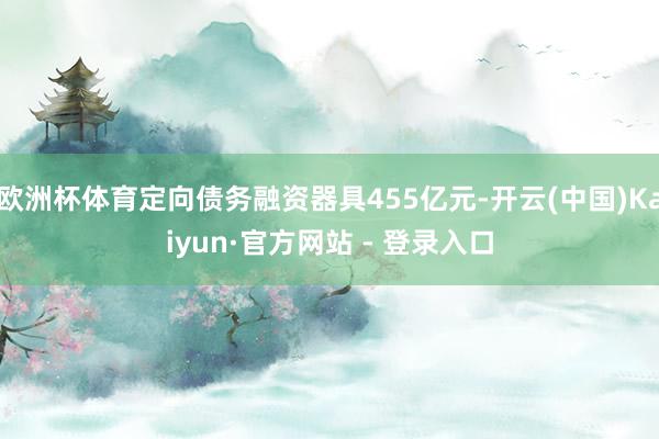 欧洲杯体育定向债务融资器具455亿元-开云(中国)Kaiyun·官方网站 - 登录入口